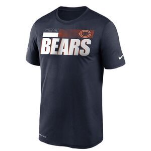 Nike Navy Blue Chicago Bears NFL Sideline Impact Legend Tee -Size L